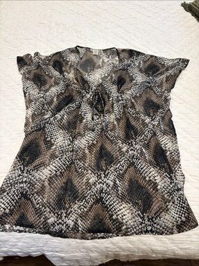 BLEU/Rob Beattie Reptile Print Swim Cover Up- S- NWOT